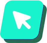 Cursor icon on a teal background