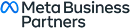 a logo for meta business partners is shown on a transparent background