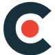 Logo of Clutch, depicted with a stylized letter C in dark green with a red center on a transparent background.