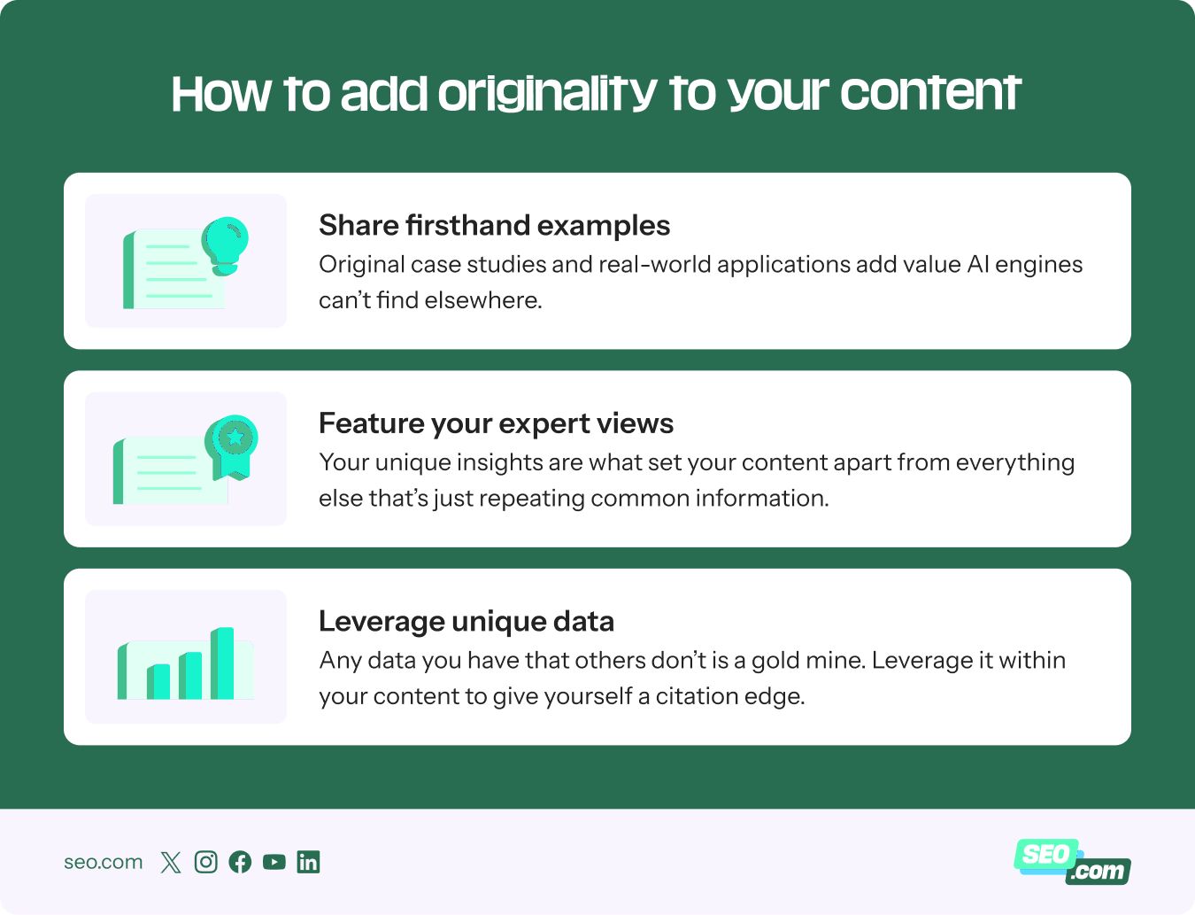 How to add originality to content