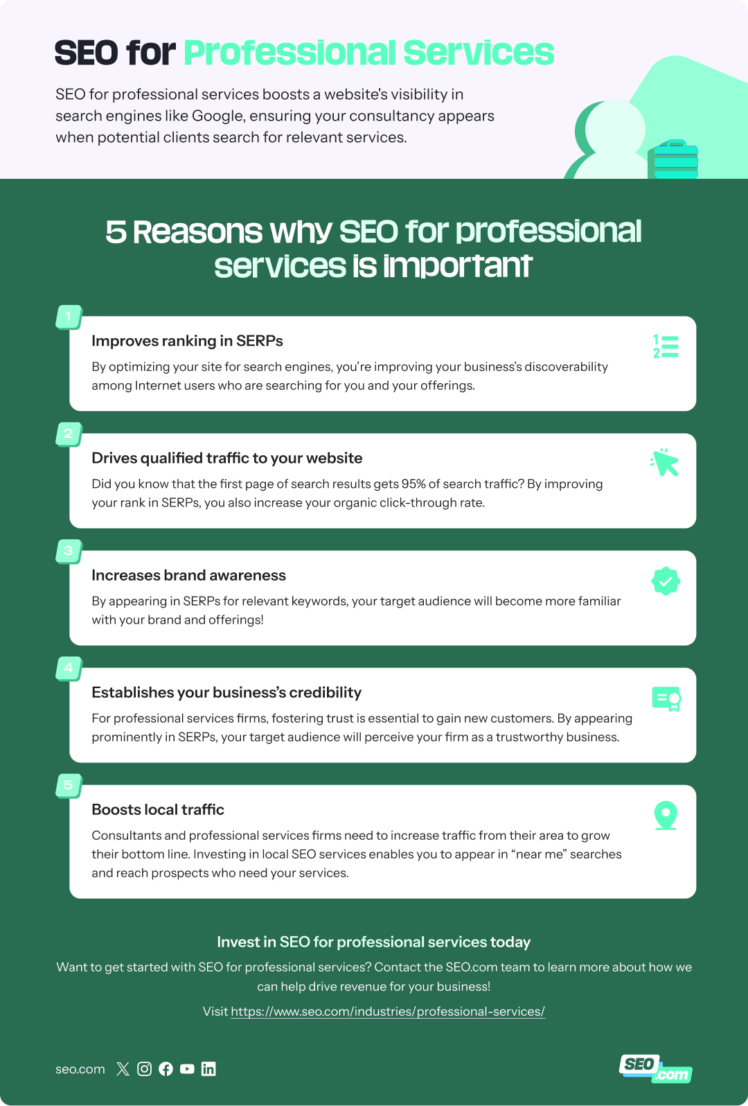 seo for professional services infographic