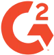 G2 logo with red shapes on grey background