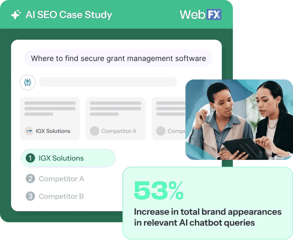 AI search case study for IGX solutions