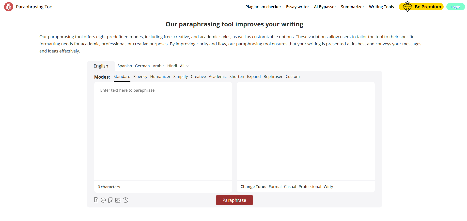 Paraphrasing Tool AI