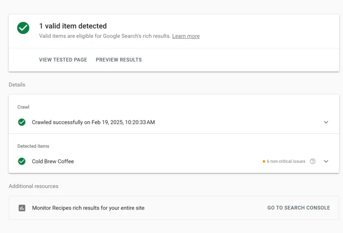 NYT Cooking recipe with schema markup